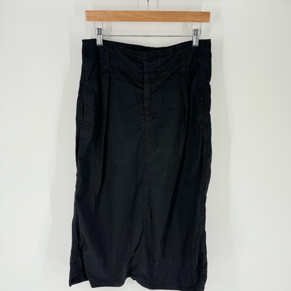 Velvet by Graham & Spencer Cargo Black Pull On Midi Skirt Streetwear
